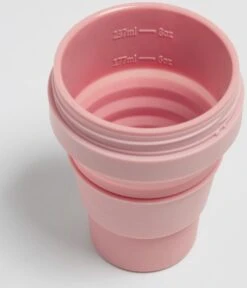 STOJO - Opvouwbare Beker - To Go - Roze - 237ml (8oz) - Herbruikbaar -Tafelwaren Verkoop 1028x1200
