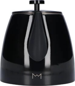 Vaja® Theepot Juliette Met Filter - Dubbelwandig -Theekan 1.0L - Glimmend Zwart -Tafelwaren Verkoop 1043x1200