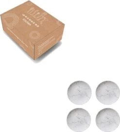 Orange85 Gebaksbordjes - Taart - 4 Stuks - Wit - 19cm - Marmer -Tafelwaren Verkoop 1088x1200