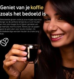 Dubbelwandige ESPRESSO Glazen Van Borosilicaat - Warme En Koude Dranken Kopjes - 70 ML - Set Van 4 -Tafelwaren Verkoop 1122x1200 7
