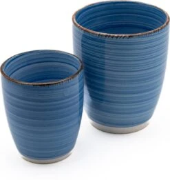 Koffiekopjes - Ocean Blue - Koffiebeker - Unieke Kleuren - Blauw - Set Van 12 Kopjes (ook Los Verkrijgbaar) - 160ML En 340ML - Porselein - Hip En Trendy -Tafelwaren Verkoop 1137x1200