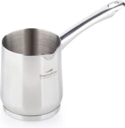 Rosmarino Pour & Cook - Koffiepot - Melkkannetje - Cezve - 300ml - 100% PFAS & PFOA Vrij - Roestvrij Staal 18/10 - ThermoFlow Technology - Cooltouch Handgreep - Geschikt Voor Alle Warmtebronnen & Vaatwasser -Tafelwaren Verkoop 1171x1200