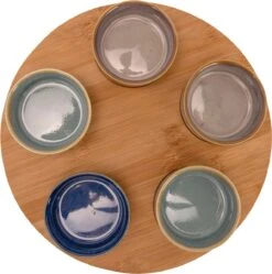 Cosy & Trendy Serveerplank Bamboe Dia 25 Cm Met 5x Luxe Hapjes/saus/tapas Schaaltjes -Tafelwaren Verkoop 1191x1200 6