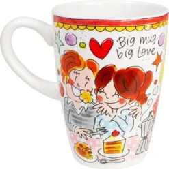 Blond Amsterdam Even Bijkletsen Beker XL 500 Ml - Rode Rand -Tafelwaren Verkoop 1195x1200