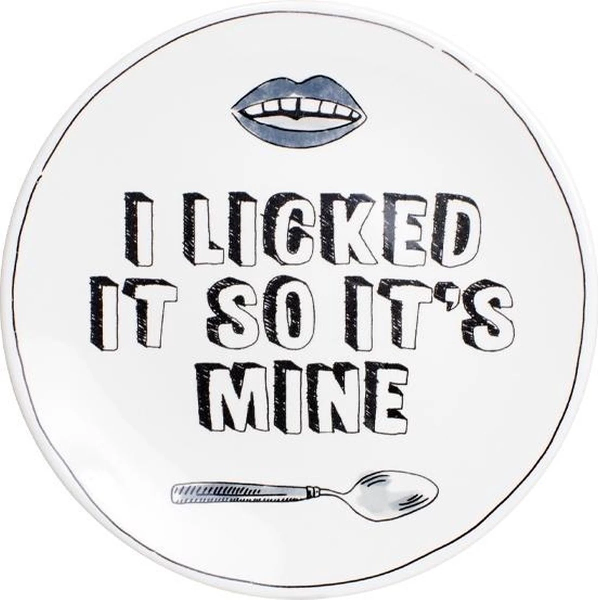 Blond Amsterdam - X Noir - Bord - I Licked - Ø 22 Cm 1 Blond Amsterdam - X Noir - Bord - I Licked - Ø 22 Cm