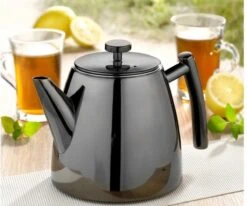 Vaja® Theepot Juliette Met Filter - Dubbelwandig -Theekan 1.0L - Glimmend Zwart -Tafelwaren Verkoop 1200x1002 2