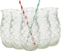 Merkloos Beker - Glas Ananas - 6 Stuks - Zomer - Cocktail -400ml -Tafelwaren Verkoop 1200x1009 2