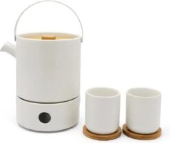 Bredemeijer - Theeset Umea Theepot 1.2L Met Theelichtwarmer - Mat Wit -Tafelwaren Verkoop 1200x1012 2