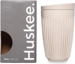 HuskeeCup & Deksel - Koffiebeker - Large - 12oz/36cl - Natural -Tafelwaren Verkoop 1200x1024