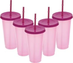 Herbruikbare Bekers Met Rietje En Deksel Van Plastic – Starbucks Design – Drinkbekers Met Rietje – Kleur Veranderende Beker – 5 Pack 12 Herbruikbare Bekers Met Rietje En Deksel Van Plastic – Starbucks Design – Drinkbekers Met Rietje – Kleur Veranderende Beker – 5 Pack -Tafelwaren Verkoop 1200x1031 1
