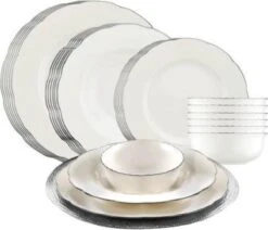 Kutahya Porselein Bone Olympos Silver Rand Serviesset (24 Delig) 6 Personen - BNOLY24Y2220 -Tafelwaren Verkoop 1200x1031 2