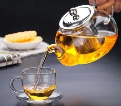 Glazen Theepot Met Filter (RVS) - 1.2 Liter - Thee Infuser – Borosilicaat – Anti-druppel Tuit -Tafelwaren Verkoop 1200x1050 2