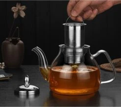 SensaHome - Infuser Theekan/Theepot - Transparant - Glas -Tafelwaren Verkoop 1200x1059 1