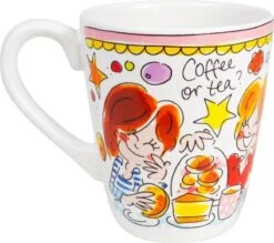 Blond Amsterdam Even Bijkletsen Mok 350 Ml - Roze Rand -Tafelwaren Verkoop 1200x1064 2