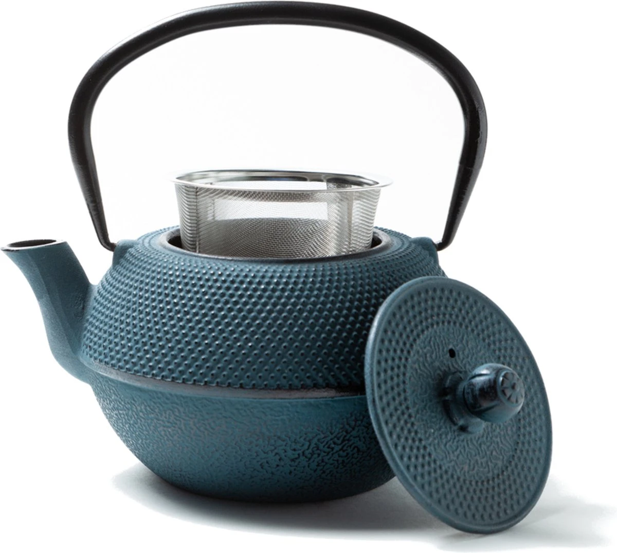 Tealøv THEE SET 1,1 LITER GIETIJZER | COMPLETE SET IN GESCHENKDOOS | Gietijzeren Theepot Met Roestvrijstalen Zeef, Gietijzeren Theekopjes En Onderzetter | In Authentiek Japanse Stijl | Arare Blauw 9 Tealøv THEE SET 1,1 LITER GIETIJZER | COMPLETE SET IN GESCHENKDOOS | Gietijzeren Theepot Met Roestvrijstalen Zeef, Gietijzeren Theekopjes En Onderzetter | In Authentiek Japanse Stijl | Arare Blauw - Afbeelding 9