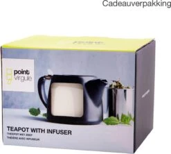 Point-Virgule - Theepot Met Thee Infuser - Mat - Gebroken Wit - 500ml -Tafelwaren Verkoop 1200x1079