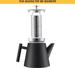 Silberthal - Theepot Met Filter - 1 L - RVS Dubbelwandig - Zwart - Cadeau -Tafelwaren Verkoop 1200x1091 2