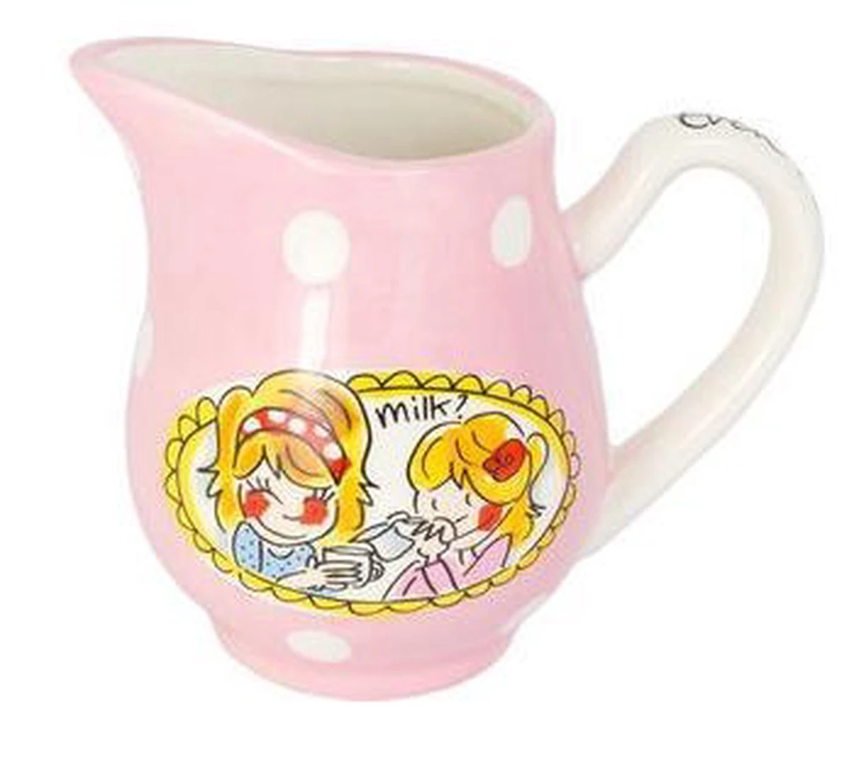 Blond Amsterdam Even Bijkletsen Melkkan - Aardewerk - Roze 1 Blond Amsterdam Even Bijkletsen Melkkan - Aardewerk - Roze