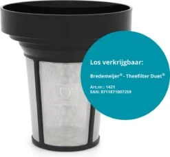 Bredemeijer - Theepot Duet Design Boston 1,1L Mat Zwart- Dubbelwandig -Tafelwaren Verkoop 1200x1111 9