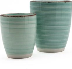 Koffiekopjes - Ocean Blue - Koffiebeker - Unieke Kleuren - Blauw - Set Van 12 Kopjes (ook Los Verkrijgbaar) - 160ML En 340ML - Porselein - Hip En Trendy -Tafelwaren Verkoop 1200x1138 1