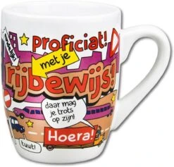 Paper Dreams Mok Cartoon-stijl Rijbewijs Keramiek 325ml Rood/wit -Tafelwaren Verkoop 1200x1149