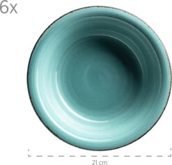 Mäser Bordenset Voor 6 Personen In Moderne Vintage Look, 12-delig Tafelservies, Handbeschilderd -Tafelwaren Verkoop 1200x1151 6