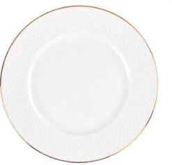 LeRijn® Serviesset Deventer 6 Persoons - 18 Delig - Licht Crème Wit Met Gouden Rand En Motief - Dinerborden - Soepborden - Dessertborden - Borden Servies - Bordenset -Tafelwaren Verkoop 1200x1153