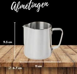 Merkloos Pazzo Goods - Melkkan - Melkkannetje Opschuim - Zilver - 350 Ml - Premium Kwaliteit - RVS - -Tafelwaren Verkoop 1200x1153 3