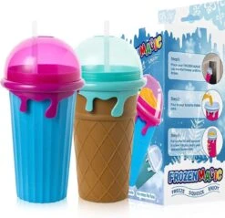 Frozen Magic Slushy Maker - Slush Puppy Maker - IJscrusher - Slush Puppy Beker - Slushy Puppy Maker - Slush Puppy Machine - Slush Maker - Slushy Cup - Tiktok - Blauw -Tafelwaren Verkoop 1200x1161 3