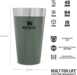 Stanley The Stacking Beer Pint 0,47l - Beker - Hammertone Green 29 Stanley The Stacking Beer Pint 0,47l - Beker - Hammertone Green -Tafelwaren Verkoop 1200x1165