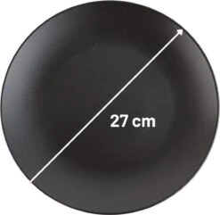 Orange85 Bordenset - Dinerbord - Borden - Plat - Set Van 6 - Mat Zwart - Diameter 27cm - Aardewerk - Servies -Tafelwaren Verkoop 1200x1170 1