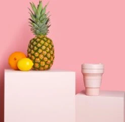 STOJO - Opvouwbare Beker - To Go - Roze - 237ml (8oz) - Herbruikbaar -Tafelwaren Verkoop 1200x1171 5