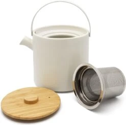 Bredemeijer - Theeset Umea Theepot 1.2L Met Theelichtwarmer - Mat Wit -Tafelwaren Verkoop 1200x1184 4