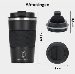 Castagnola Design RVS Koffiebeker To Go - Zwart - 380ml - Thermosbeker - Theebeker 15 Castagnola Design RVS Koffiebeker To Go - Zwart - 380ml - Thermosbeker - Theebeker -Tafelwaren Verkoop 1200x1191