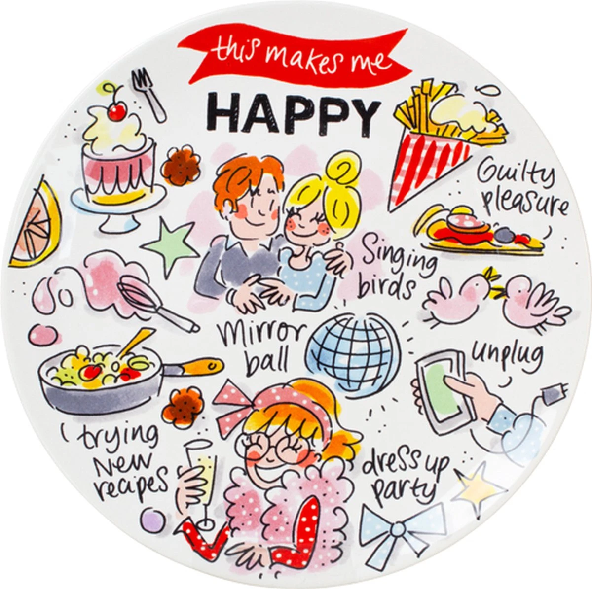 Blond Amsterdam, Happy - Bord 18cm 1 Blond Amsterdam, Happy - Bord 18cm