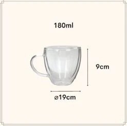 OTIX Dubbelwandige Koffieglazen - Koffiekopjes - 180 Ml - Set Van 4 - Transparant - Latte Macchiato Glazen -Tafelwaren Verkoop 1200x1195 5