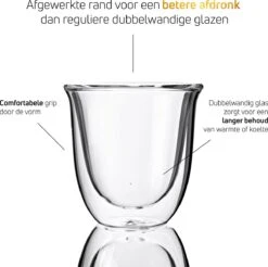 Dubbelwandige ESPRESSO Glazen Van Borosilicaat - Warme En Koude Dranken Kopjes - 70 ML - Set Van 4 -Tafelwaren Verkoop 1200x1195 6