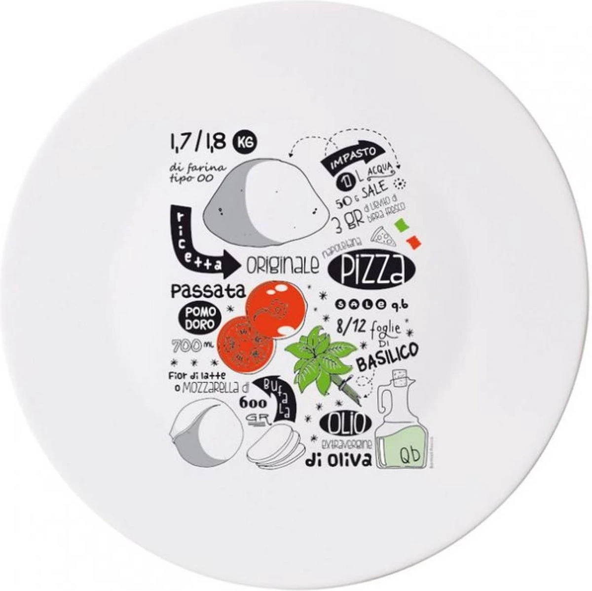 Bormioli Rocco Recipe Pizzabord - Ø 33 Cm - Set-4 1 Bormioli Rocco Recipe Pizzabord - Ø 33 Cm - Set-4