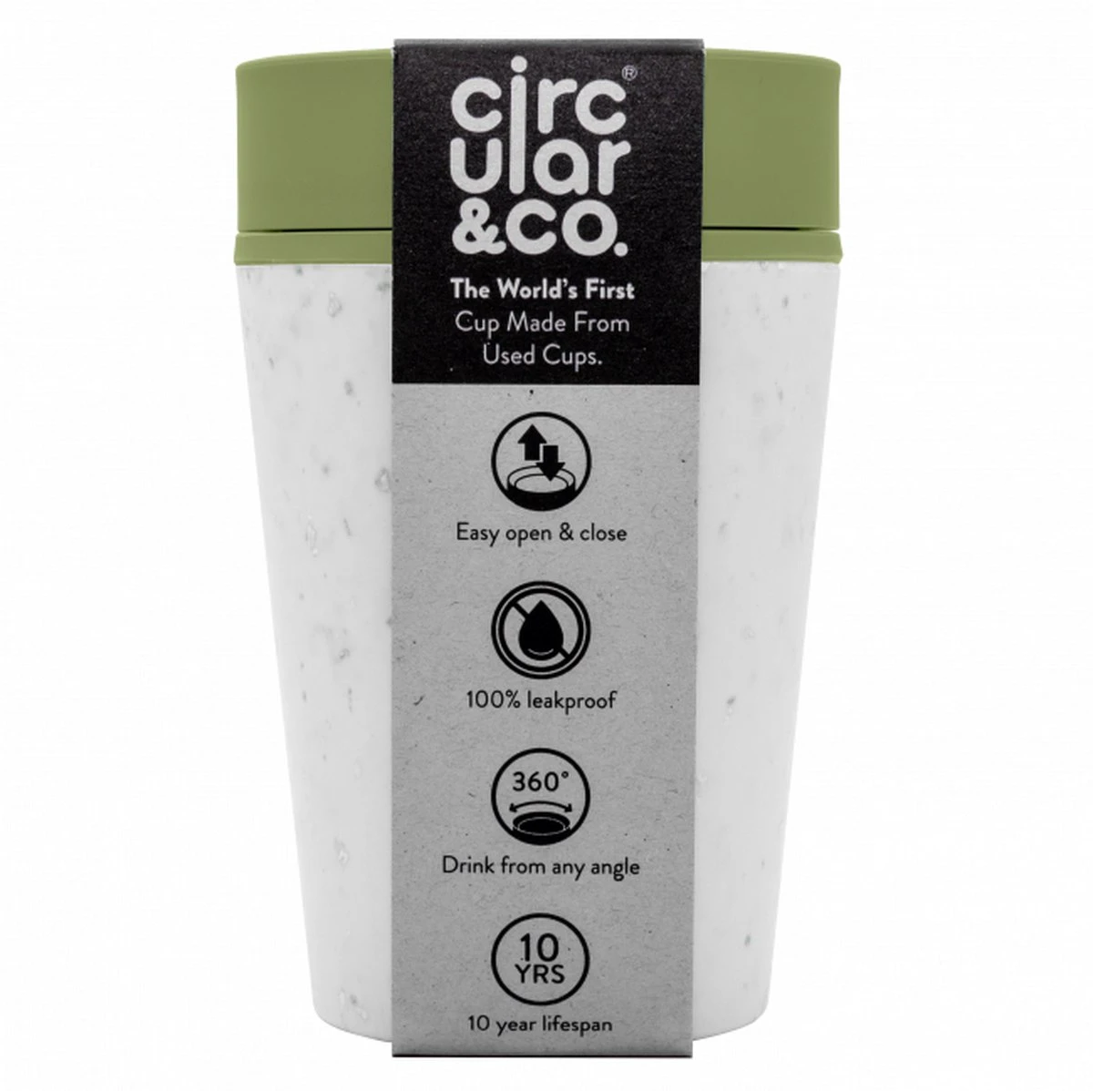 Circular & Co - Travel Mug - Koffiebeker To Go - Coffee To Go Beker - 227 Ml - Crème - Groen - 8oz - Duurzaam 1 Circular & Co - Travel Mug - Koffiebeker To Go - Coffee To Go Beker - 227 Ml - Crème - Groen - 8oz - Duurzaam
