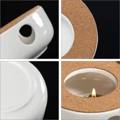 ConBlom Keramische Theepot, Warmer, Theewarmer, Koffiewarmer, Stoofje, Met Kurk-stoofje, Theepot Basis, Theefornuis, Melkwarmer Voor Thuis, Café, Theemelk (zonder Kaars En Theepot) -Tafelwaren Verkoop 1200x1199 3