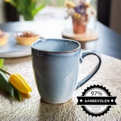 Koffiekopjes - Cappuccino Kop - Theemok - Koffiebeker - Blauw - 320ml - Set Van 6 -Tafelwaren Verkoop 1200x1200 111