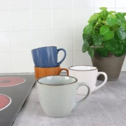 OTIX Koffiekopjes - Met Oor - Set Van 4 - Verschillende Kleuren - Aardewerk - 250 Ml -Tafelwaren Verkoop 1200x1200 175