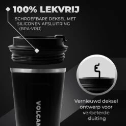 Volcan RVS Koffiebeker To Go - Thermosbeker - Theebeker - Coffee - Zwart -Tafelwaren Verkoop 1200x1200 192