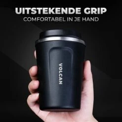 Volcan RVS Koffiebeker To Go - Thermosbeker - Theebeker - Coffee - Zwart -Tafelwaren Verkoop 1200x1200 197