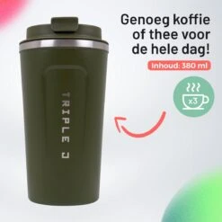 Triple J® Koffiebeker To Go - Thermosbeker - BPA & Lekvrij - 510ml - Groen -Tafelwaren Verkoop 1200x1200 223