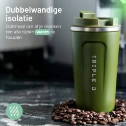 Triple J® Koffiebeker To Go - Thermosbeker - BPA & Lekvrij - 510ml - Groen -Tafelwaren Verkoop 1200x1200 224