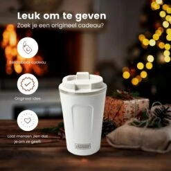 LaCardia Koffiebeker To Go Premium Wit – Thermosbeker – Theebeker – 380ML – Herbruikbaar -Tafelwaren Verkoop 1200x1200 255