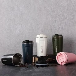 Koffiebeker To Go - RVS Thermosbeker - Drinkfles - Herbruikbare Koffiebeker - 500 Ml - Wit -Tafelwaren Verkoop 1200x1200 330