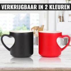 Malinsi Hart Mok - Hitte Kleur Veranderende Glazen - Zwart 330ml - Liefde Mokken - Koffie En Thee Beker - Theeglazen - Koffiebeker - Koffiemok - Hartjes Koffiekopjes - Cadeau Voor Man & Vrouw -Tafelwaren Verkoop 1200x1200 370