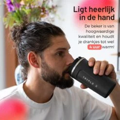 Triple J® Koffiebeker To Go - Thermosbeker - BPA & Lekvrij - 510ml - Zwart -Tafelwaren Verkoop 1200x1200 38